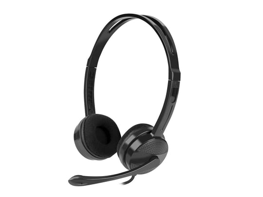 Slúchadlá Natec headphones with microphone CANARY, black