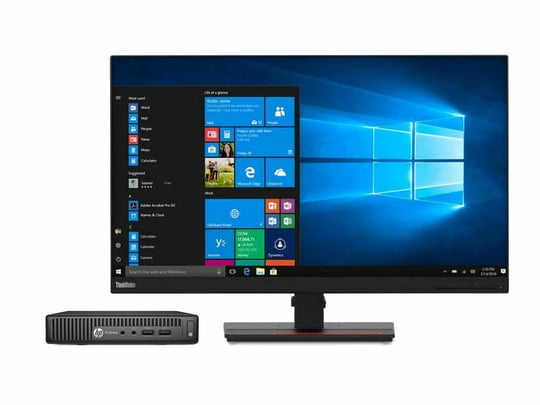 PC zostava HP ProDesk 400 G2 DM + 27" Lenovo ThinkVision P27h-10 IPS Monitor