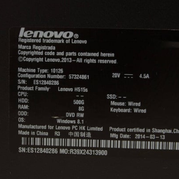 Počítač Lenovo H515s Desktop