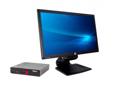 PC zostava Lenovo ThinkCentre M910q Tiny + 23" HP Compaq LA2306x FullHD Monitor (Quality Silver)